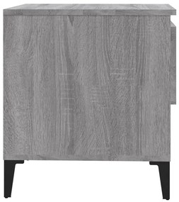 Mesas de apoio 2 pcs 50x46x50 cm deriv. madeira cinzento sonoma