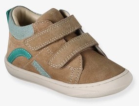 Botinhas em pele suave, com barra autoaderente, para bebé, especial primeiros passos lote beige