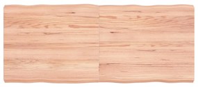 vidaXL Tampo de mesa com bordas vivas carvalho tratado castanho-claro
