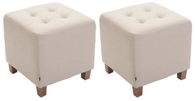 Conjunto de 2 bancos Pharao 46 x 45 x 45 cm Creme