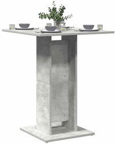 Mesa bistrô 60x60x75 cm derivados de madeira cinzento cimento
