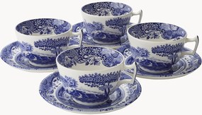 Chávenas e pires Blue Italian, conjunto de 4