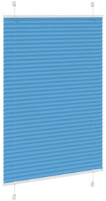 Azul Plissada Cega 95x100 cm Largura Tecido 94,4 cm Poliéster