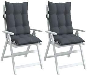 Almofadões p/ cadeira encosto alto 2pcs tecido oxford antracite