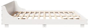 Cama sem colchão 180x200 cm madeira de pinho maciça branco