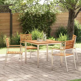 vidaXL Conjunto de Jantar de Jardim 5 pcs
