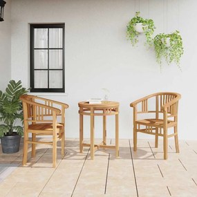 vidaXL Cadeiras de jardim 2 pcs Castanho 63 x 58 x 89 cm