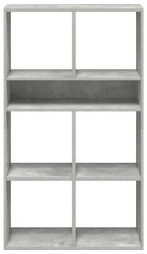 Estante cinzento cimento 66x31x112 cm derivados de madeira