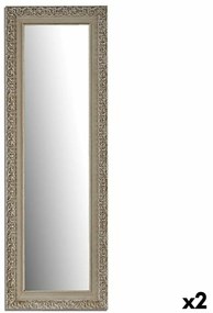 Espelho de Parede Branco Madeira Vidro 45,5 X 136 X 1,5 cm (2 Unidades)