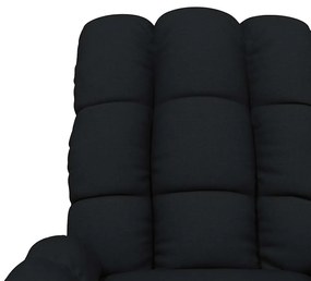 Poltrona de massagens reclinável tecido preto