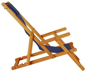 Cadeiras de Praia Dobráveis vidaXL 2 pcs Azul em Madeira de Acácia e T