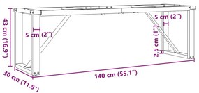 Pernas para mesa de centro estrutura em O aço