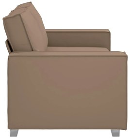Sofá Loveseat vidaXL Cappuccino 140 cm em Couro Sintético