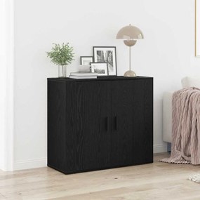Sideboard vidaXL Preto Carvalho 80x33x70 cm Madeira de Engenharia