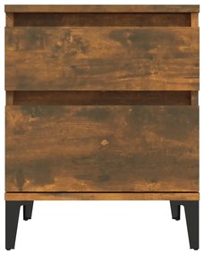 Mesas de cabeceira 2 pcs 40x35x50 cm cor carvalho fumado