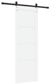 Porta deslizante vidaXL com ferragens brancas 73.5x211 cm de madeira s