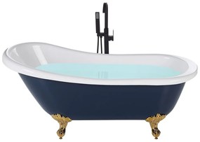 Banheira autónoma azul e branca 170 cm CAYMAN Beliani