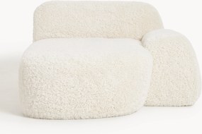 Módulo de canto com chaise longue em teddy Wolke