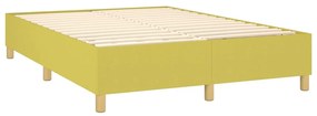 Estrutura de cama sem colchão 140x190 cm tecido verde
