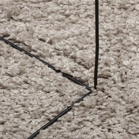 Tapete shaggy de pelo alto PAMPLONA 120x170 cm bege