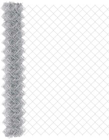 vidaXL Cerca de Malha Prateado 10 x 1.6 m Aço galvanizado