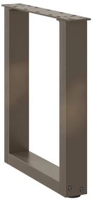 Pés para mesa de centro em formato de U, 2 peças, aço natural, 38 x (4
