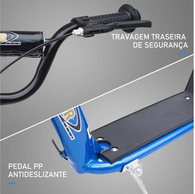 Trotinete para Crianças acima de 5 anos Scooter de 2 Rodas Grandes de 12 Polegadas com Freio e Guidão Ajustável em Altura Carga Máx. 50kg 120x52x80-88