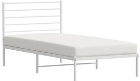 Estrutura de cama sem colchão com cabeceira 75x190 cm branco