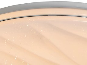 Luminária de teto branco 38 cm incl. LED com controle remoto - Damla Moderno