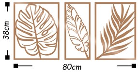 Acessório Decorativo de Parede Metal-434 – Cobre – 80 x 38 cm