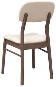 Cadeiras de jantar com almofadões 2 pcs madeira maciça castanho