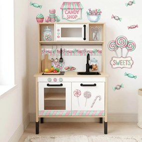 Conjunto de autocolantes para a cozinha infantil IKEA DUKTIG - Candy Shop