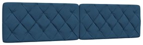 Cama com colchão 200x200 cm tecido azul