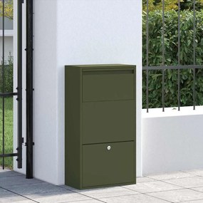 Caixa de Entrega Verde-Azeitona 44x22x82 cm Aço