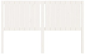 Cabeceira de cama 165,5x4x100 cm madeira de pinho maciça branco