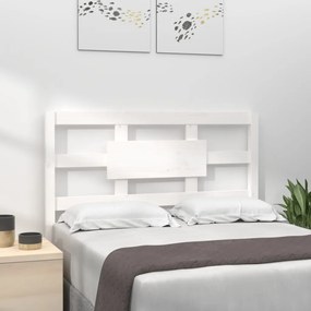 Cabeceira de cama 105,5x4x100 cm madeira de pinho maciça branco