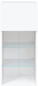 Móvel de TV com luzes LED 40,5x30x90 cm branco
