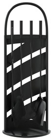 Conjunto de ferramentas para lareira 5 pcs 23x15x66 cm aço