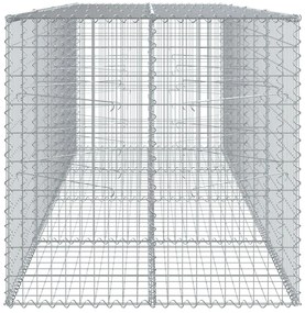 Cesto gabião com cobertura 400x100x100 cm ferro galvanizado
