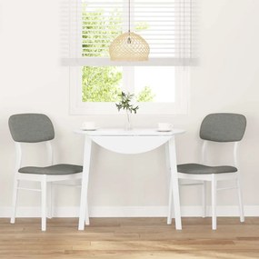 Cadeiras de jantar com almofadões 2 pcs madeira maciça branco