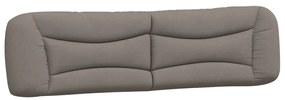 Cama sem colchão 200x200 cm tecido cinzento-acastanhado