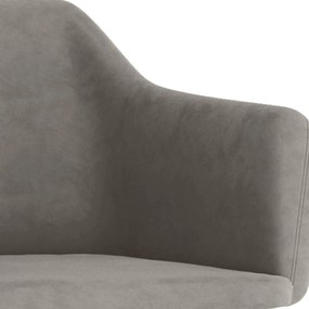 Cadeira de baloiço veludo cinzento-claro