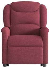 Poltrona de massagens reclin. elevatória tecido vermelho tinto