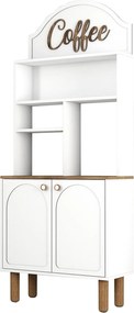 Armário de Cozinha/Sala "Caffè" - Branco - 81.3x201x35cm - Design Mode