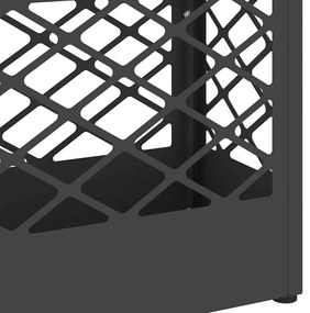 Suporte de Guarda-Chuva Preto da - 28x12x41 cm em Aço