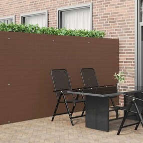 vidaXL Cerca de jardim dupla face castanho 1,8x5 m PVC