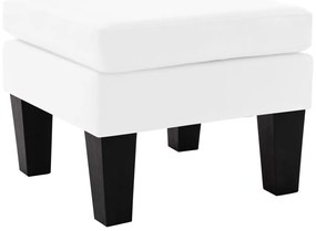 vidaXL Apoio de pés couro artificial branco