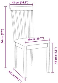 Cadeiras de jantar com almofadões 2 pcs madeira maciça branco