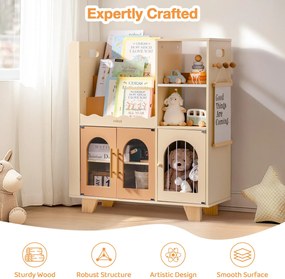 Organizador de brinquedos para crianças madeira 89,3 x 79,2 x 29,2 cm Caramelo