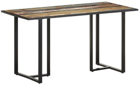 Mesa de jantar 140 cm madeira recuperada maciça